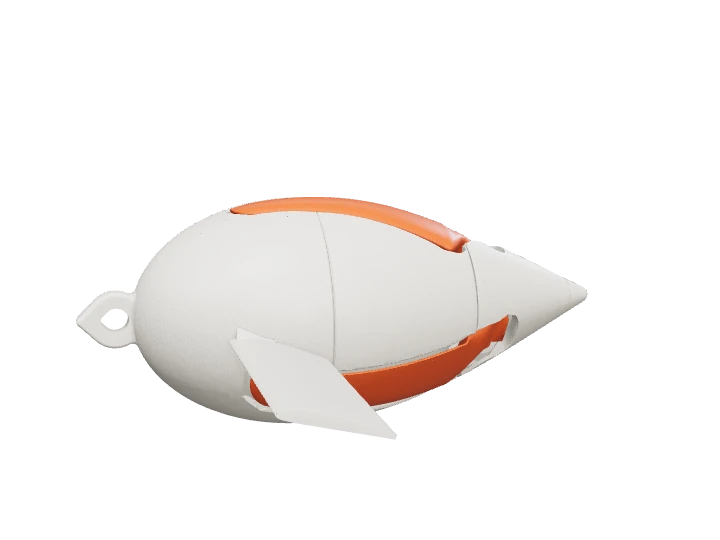 Fold 90 degrees: blades stowed flush in the hull